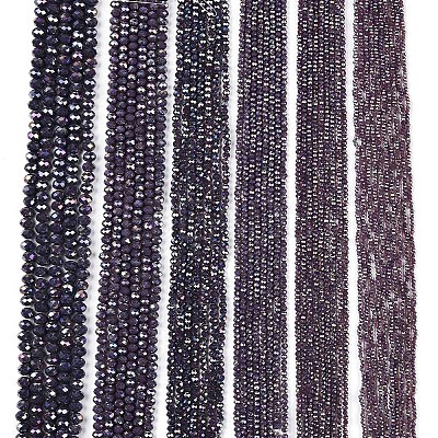 Electroplate Glass Beads Strands EGLA-A044-P4mm-B11-1