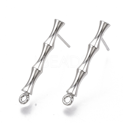 Brass Stud Earring Findings X-KK-N230-08P-NF-1