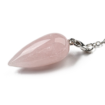Natural Rose Quartz Bullet Charm G-Q1002-07P-11-1