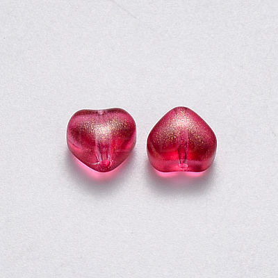 Transparent Spray Painted Glass Beads X-GLAA-R211-02-B07-1