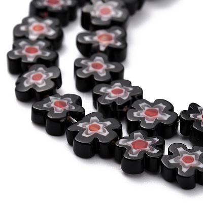 Handmade Millefiori Glass Bead Strands LAMP-J035-8mm-19-1