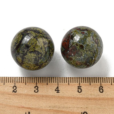 Natural Dragon Blood Round Ball Figurines Statues for Home Office Desktop Decoration G-P532-02A-15-1