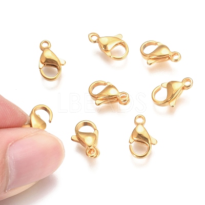 304 Stainless Steel Lobster Claw Clasps STAS-T040-PJ212-11-1