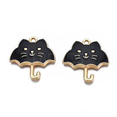 Rack Plating Alloy Enamel Pendants ENAM-T011-191F-1