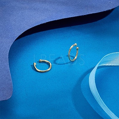 2Pcs 925 Sterling Silver Cuff Earrings EJEW-PH0001-39-1