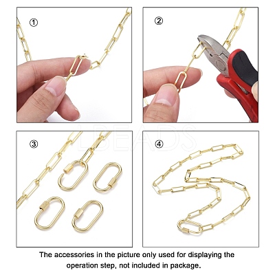 Brass Screw Carabiner Lock Charms ZIRC-E164-12G-1