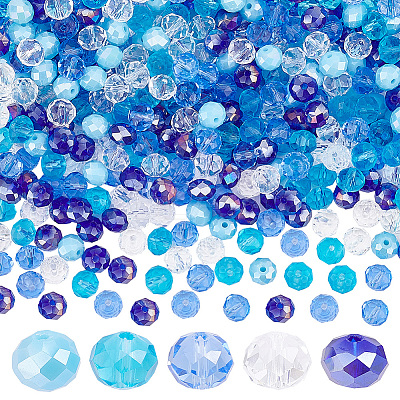 500Pcs 5 Style Electroplate Glass Beads EGLA-PH0001-40B-1