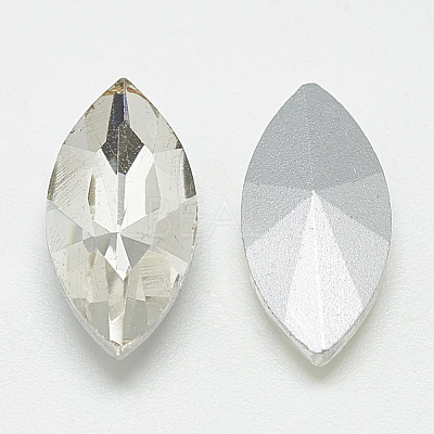Pointed Back Glass Rhinestone Cabochons RGLA-T083-3x6mm-01-1