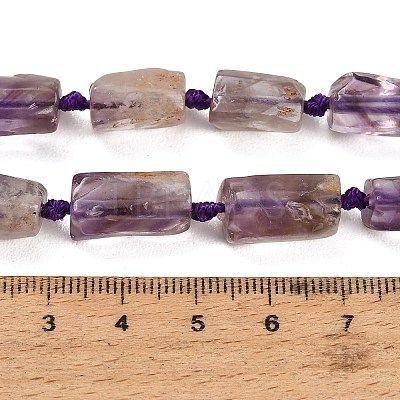 Natural Purple Phantom Quartz/Purple Lodolite Quartz Beads Strands GG-CBACBBC-A01-01-1