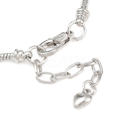 Brass European Style Bracelets for Jewelry Making KK-R031-06-1