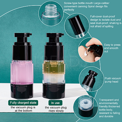 Empty Portable Plastic Airless Pump Bottles LS-MRMJ-WH0075-67A-1