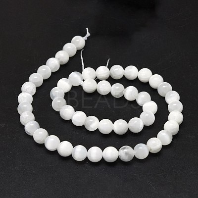 Natural Selenite Beads Strands G-O201A-02B-1