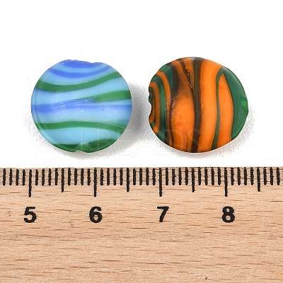 Handmade Frosted Lampwork Beads LAMP-E039-02-1