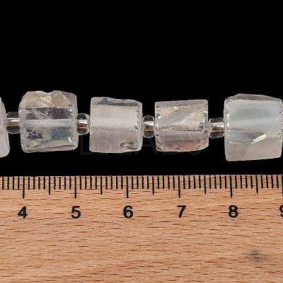 Electroplated Natural Quartz Beads Strands G-G767-02-16-1