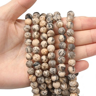Natural Feldspar Bead Strands G-P295-06-8mm-1