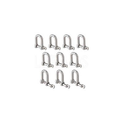 304 Stainless Steel D-Ring Anchor Shackle Clasps STAS-WH0033-56A-1