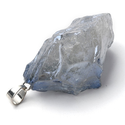 Rough Raw Electroplate Natural Crystal Quartz Pendants G-S282-15E-1