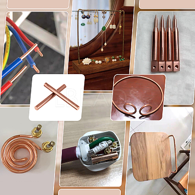 Red Copper Bar Sticks FIND-WH0521-86-1