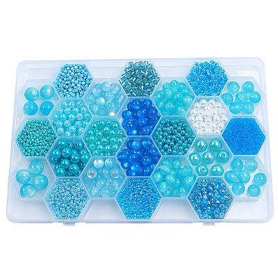 DIY 24 Style Acrylic & Resin Beads Jewelry Making Finding Kit DIY-NB0012-01A-1