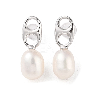 Anti-Tarnish Sterling Silver Stud Earrings EJEW-C087-11C-P-1
