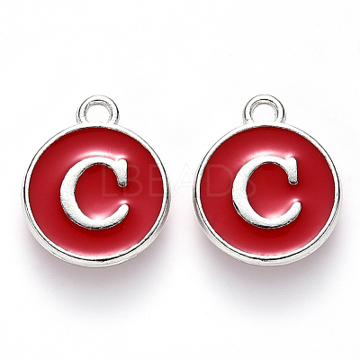 Platinum Plated Alloy Enamel Charms LS-ENAM-S118-03C-P-1