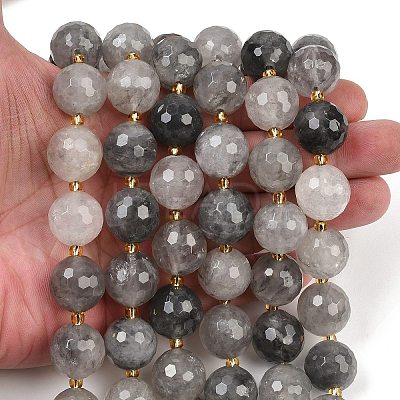 Natural Cloudy Quartz Beads Strands G-C249-A03-16mm-1