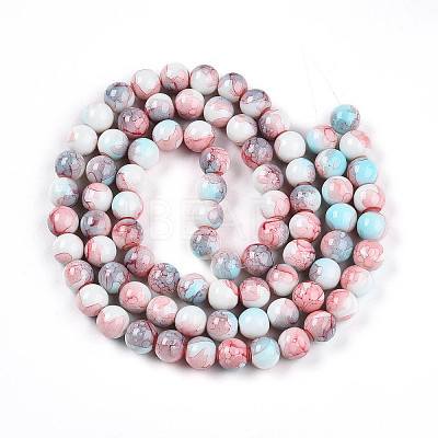 Baking Paint Glass Beads Strands DGLA-N003-10mm-C03-1