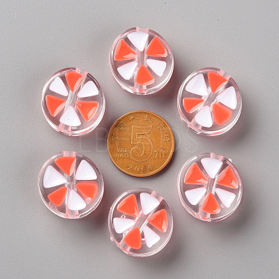 Transparent Enamel Acrylic Beads TACR-S155-005E-1