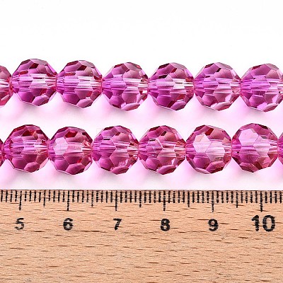 Baking Paint Transparent Glass Beads Strands DGLA-A035-T10mm-A03-1