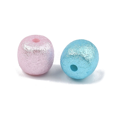 Textured Opaque ABS Imitation Pearl Beads MACR-K361-18-1