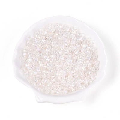 Transparent Spray Painted Glass Beads X1-EGLA-N018-4mm-12-1