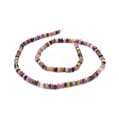 Natural Multicolor Tourmaline Beads Strands G-D0010-23B-1