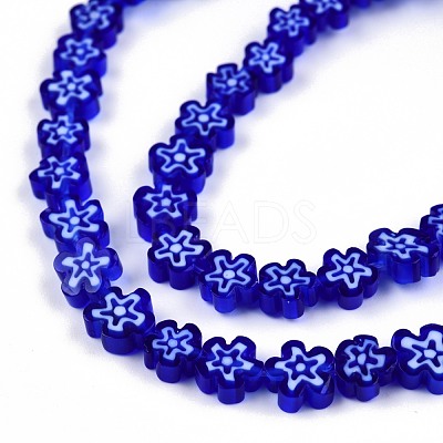 Handmade Millefiori Glass Bead Strands LAMP-N029-017A-02-1