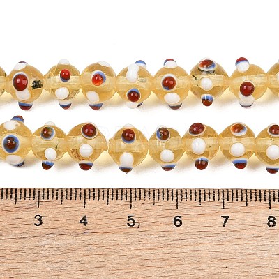 Handmade Bumpy Lampwork Beads Strands LA-CBA05D6-01-07-1
