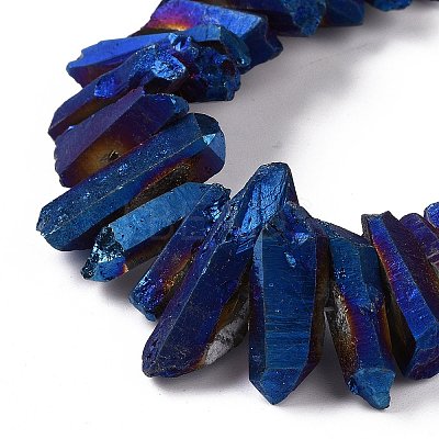 Natural Quartz Crystal Points Beads Strands G-K181-B14-1