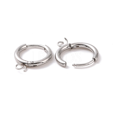 Tarnish Resistant 304 Stainless Steel Huggie Hoop Earring Findings LS-STAS-J400-36P-1