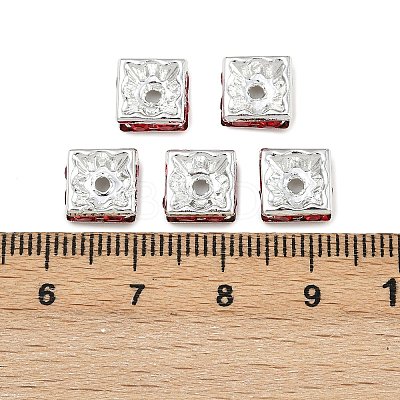 Brass Grade A Rhinestone Spacer Beads RSB074NF-08S-1