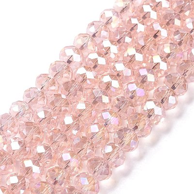 Electroplate Glass Beads Strands EGLA-D020-8x5mm-69-1
