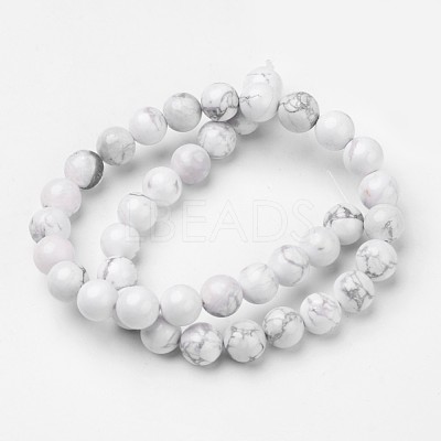 Natural Howlite Beads Strands G-D809-10-10mm-1