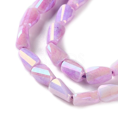 Ombre Effect Dyed Glass Beads Strands GLAA-I059-01-1