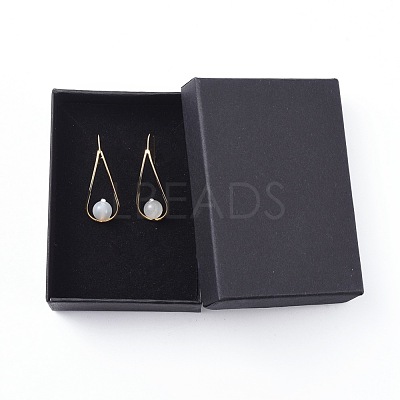 Natural Gemstone Dangle Earrings EJEW-JE03595-1
