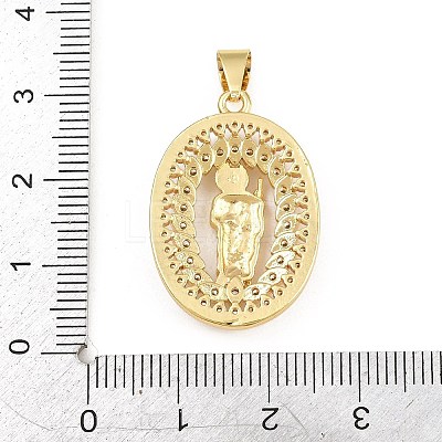 Religion Brass Micro Pave Clear Cubic Zirconia Pendants CU-CBAD306-21G-1
