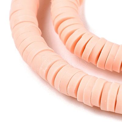 Flat Round Handmade Polymer Clay Bead Spacers CLAY-R067-4.0mm-13-1