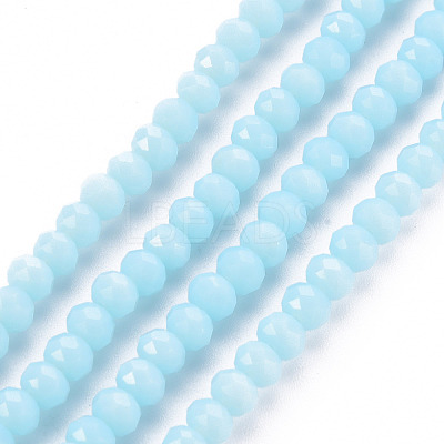 Opaque Solid Color Glass Beads Strands X-EGLA-A034-P6mm-D06-1