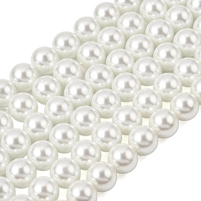 Eco-Friendly Dyed Glass Pearl Round Beads Strands HY-A002-10mm-RB001-1