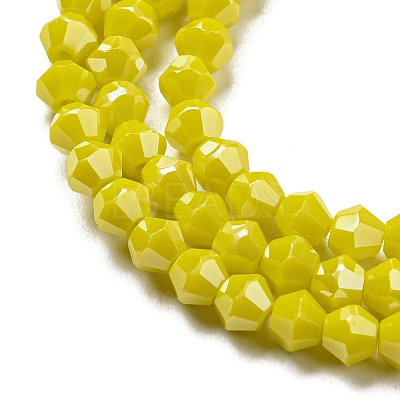 Opaque Solid Color Electroplate Glass Beads Strands EGLA-A039-P4mm-A05-1
