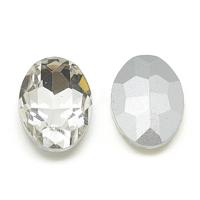 Pointed Back Glass Rhinestone Cabochons RGLA-T080-8x10mm-01-1