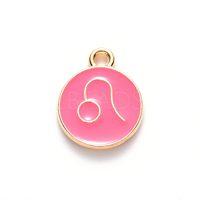 Alloy Enamel Pendants X-ENAM-S124-01A-03G-1
