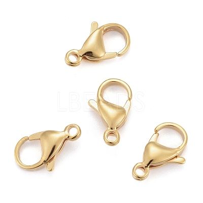 304 Stainless Steel Lobster Claw Clasps X-STAS-H352-01G-G-1