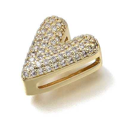 Brass Micro Pave Clear Cubic Zirconia Beads CU-CBAEEA8-16G-1